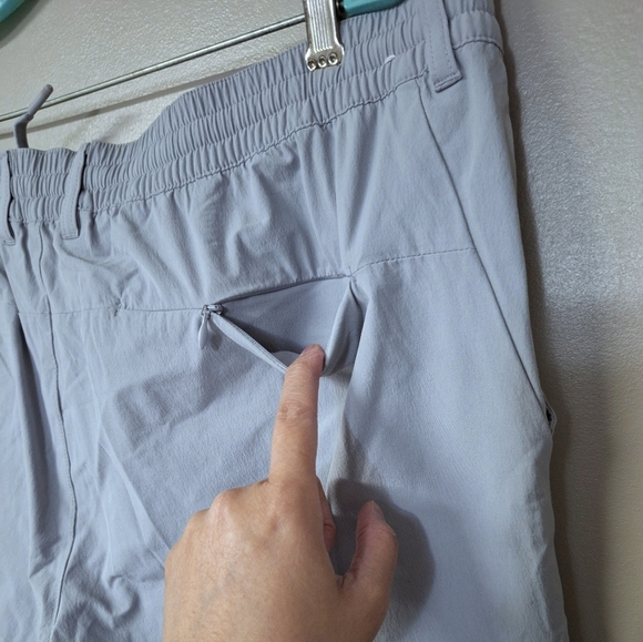 Uniqlo Womens Sporty Crop Ankle Pants Elastic Waist w Drawstring Gray 3XL - Picture 10 of 16